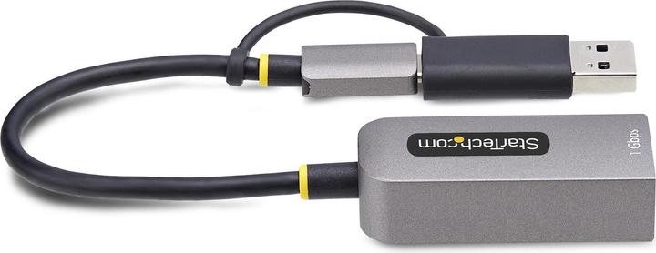 Produktbild StarTech .com C21GA-USB-ETHERNET, Kabelgebunden, USB Type-A/USB Type-C, Ethernet, 5000 Mbit/s, Grau (USB, USB-C, RJ45 (1x))
