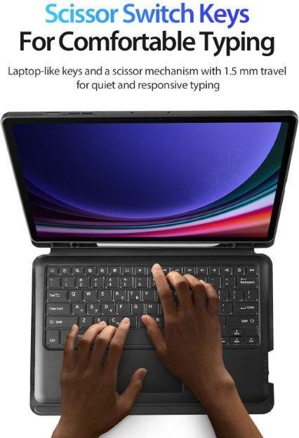 Image du produit Dux Ducis Étui pour clavier de la série DK (US, Galaxy Tab S9 FE+, Galaxy Tab S9+, Galaxy Tab S10+)