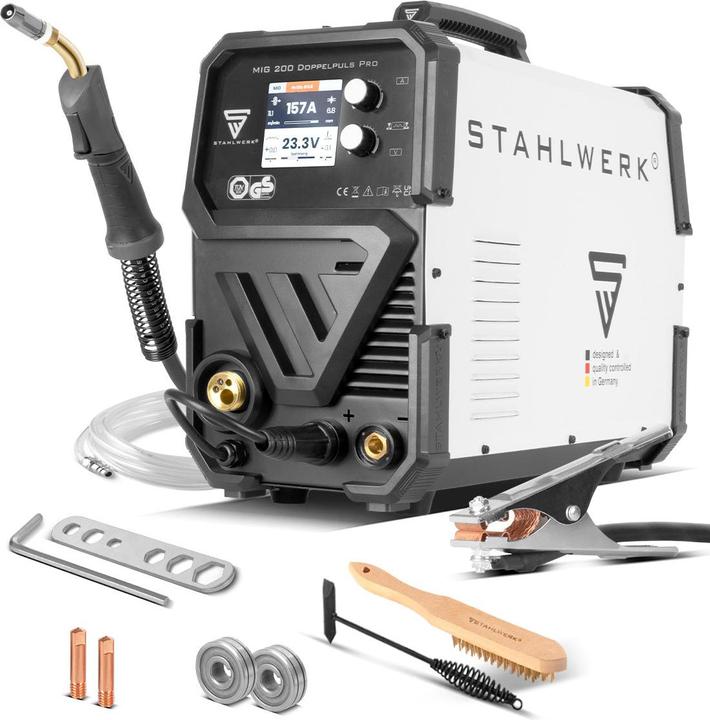 Produktbild Stahlwerk Schweissgerät MIG MAG 200 Doppelpuls Pro vollsynergisches 200 Ampere