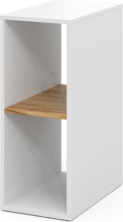 Produktbild Vichy PC-Schrank Tomy, Weiss/Goldkraft Eiche, 28.5 x 50 cm mit 2 offenen Fächern