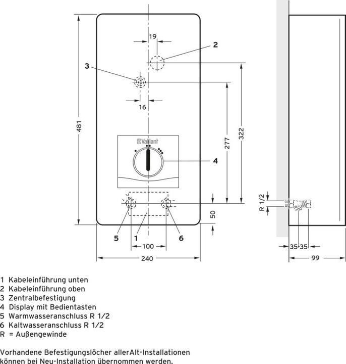 Produktbild Vaillant Elektro-Durchlauferhitzer