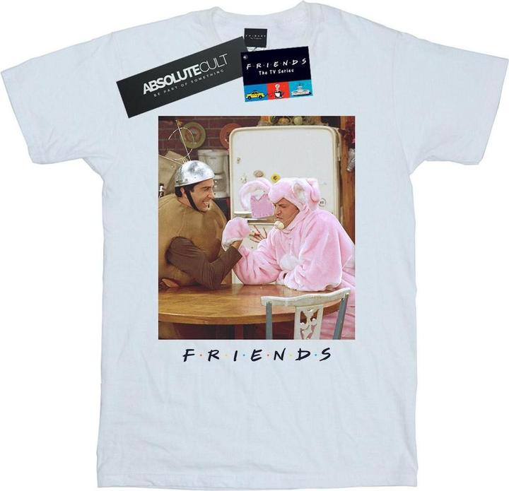 Actual product image Friends Womens/Ladies Ross And Chandler Arm Wrestling Cotton Boyfriend T-Shirt (M)