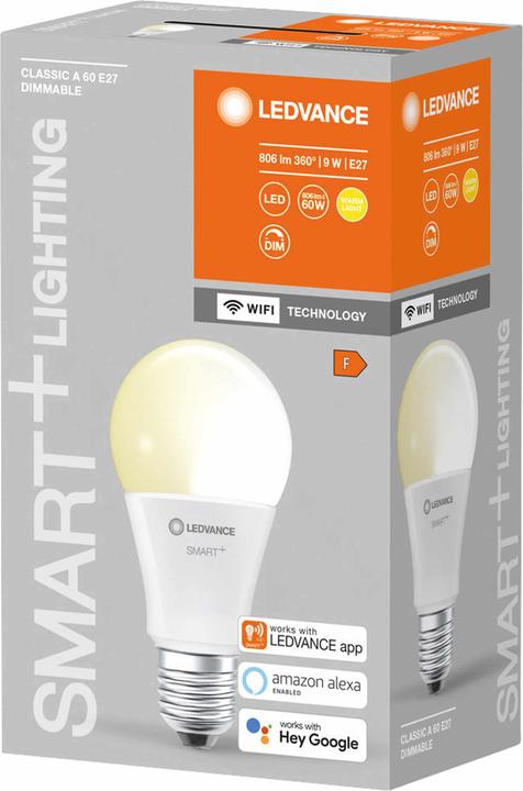 Productafbeelding Ledvance Klassieker A (E27, 9 W, 806 lm, 1 x, F)