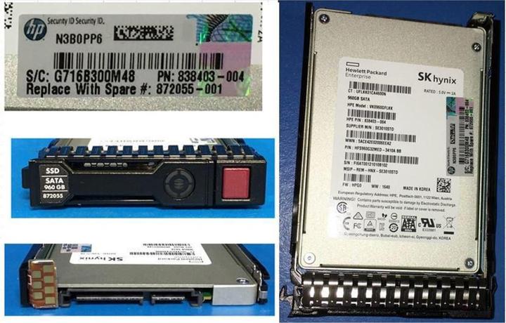 Image du produit HPE SSD 960GB 6G SFF SATA RI-1 SC (960 Go, 2.5")