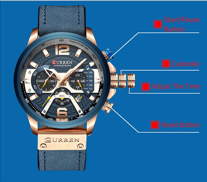 Actual product image Curren Mens Wristwatch (Chronograph, 48 mm)