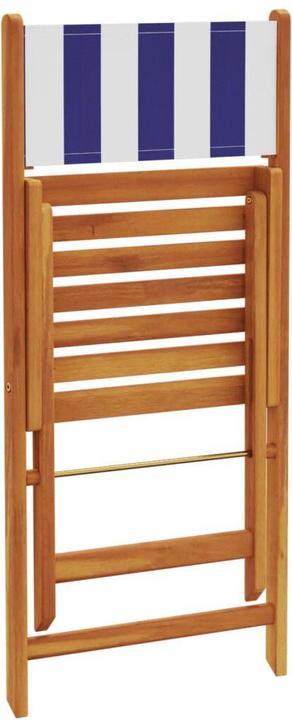 Actual product image VidaXL Bistro chairs 2 pcs. Acacia & fabric
