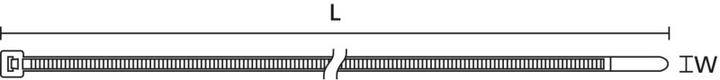 Actual product image HellermannTyton Cable tie 380x7,6mm blue (Plastic cable ties, 380 mm, 100 pcs.)