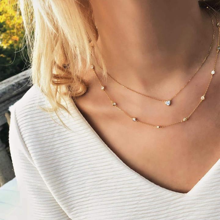 Actual product image Candy Elizabeth necklace, 925 sterling silver, gold-plated (18k gold-plated, 925 Sterling silver, 42 - 45 cm)