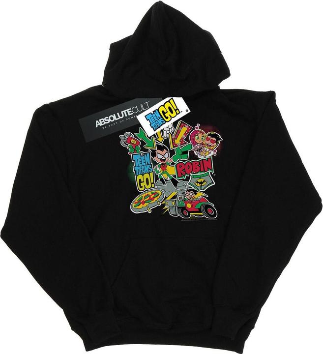Image du produit - Sweat à capuche TEEN TITANS GO ROBIN MONTAGE - Homme (3XL)