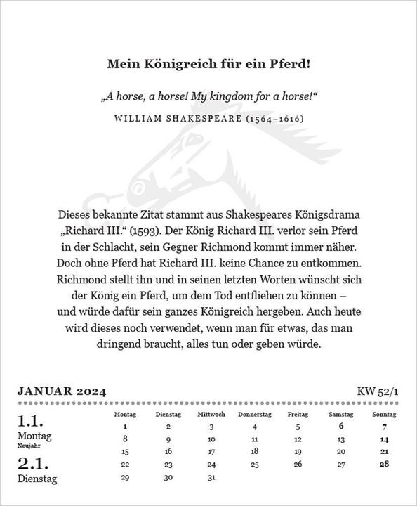 Produktbild Der grosse Sprachkalender Englisch 2025 (Harter Einband, Deutsch)