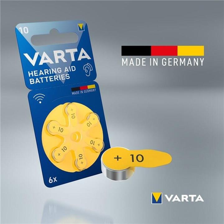 Produktbild Varta Hörgerätebatterien Typ 10 1.4V (6-Pack) (6 Stk., 10, 105 mAh)