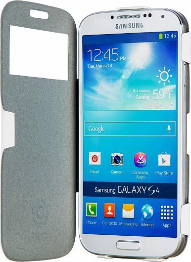 Bugatti Style for Mobile UltraThin Book Case Geneva for Samsung Gal. S4, White (Samsung Galaxy S4)