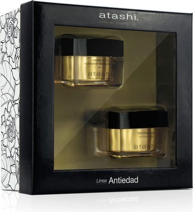 Atashi Cellular Cosmetics Renovator Cream AHA Fruchtsäuren 50ml mit Geschenkcreme SPF15 50ml (Gesichtspflege set)