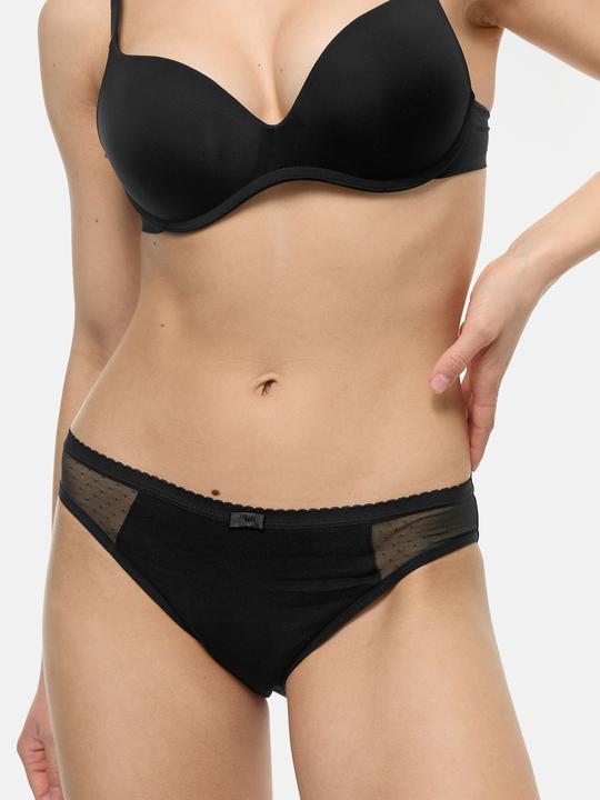 Produktbild DIM Slip Lace Stark schwarz mit Meshdetail (42, 43, 44)