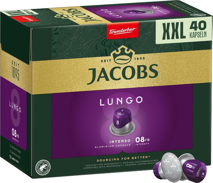 Produktbild Jacobs Kaffeekapseln Lungo 8 Intenso 5 x 40 Stück (5 x Port.)