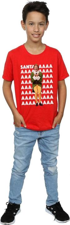 Immagine prodotto Elf Buddy Santa Scream Maglietta Ragazzi (140, 146)