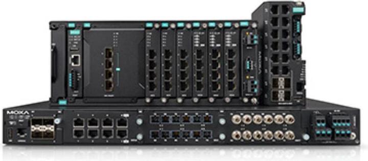 Actual product image Moxa EDS-510A-3SFP - Managed Gigabit Ethernet switch with 7 10100BaseT(X) ports, 3 SFP slots (7 ports)