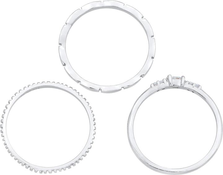 Actual product image Elli Crystal Ring, Ring Set (58, 925 Silver)