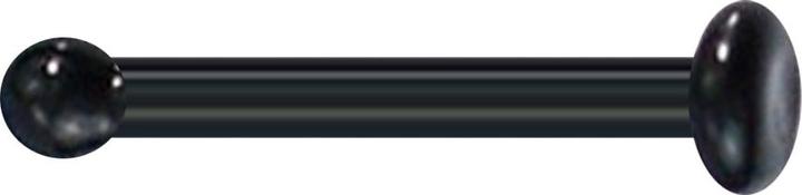 Produktbild Star Piercing Nasenstecker gerade schwarz mit Teller (Glas, ohne Messing)