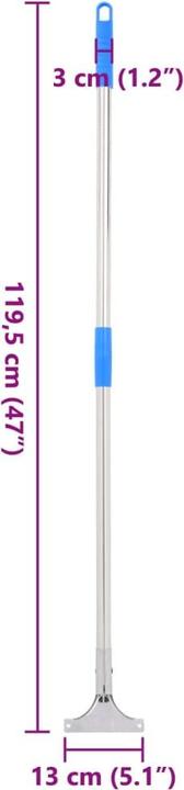 Actual product image VidaXL Floor squeegee handles 5 pcs. 119.5 cm and plastic (5 pcs.)