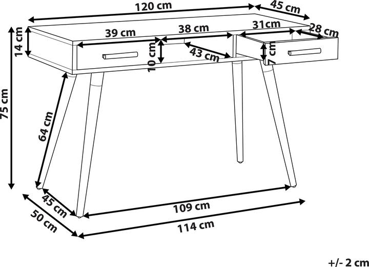 Produktbild Beliani Frisco (120 x 50 x 75 cm)