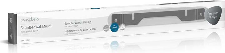 Produktbild Nedis Soundbar Halterung | Kompatibel mit: Sonos® Ray™ | Wand | 2 kg | Fest | ABS / Stahl | Schwarz (1 Stk., Wandmontage)