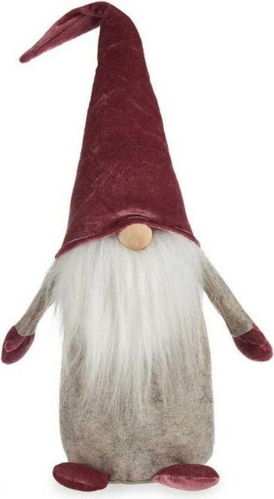 Image du produit Krist+ Deko-Figur Zwerg Grau Granatrot Weiss Holz Sand 14 x 48 x 17,5 cm