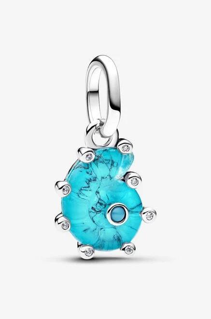 Produktbild Pandora Blauer Meeresschnecken-Anhänger aus Muranoglas (Murano-Glas)