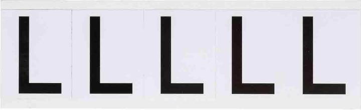 Actual product image Brady 9714-L, B-946, vinyl, black on white, inscription: L, 46 x 57mm, character height 49mm(25 K. á
