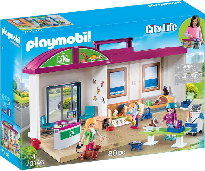 Playmobil Clinica per animali alla guida (70146, Playmobil City Life)