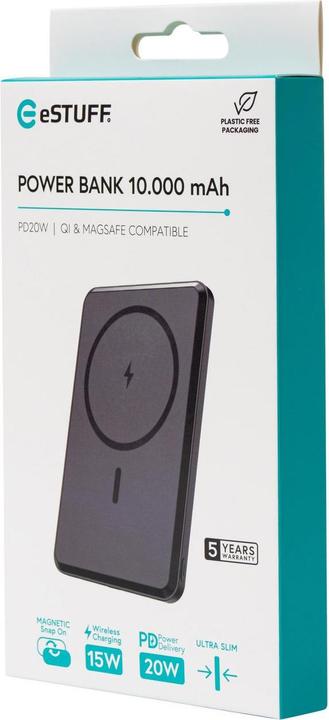 Actual product image eSTUFF Magnetic Power Bank 10.000 (10000 mAh, 20 W)
