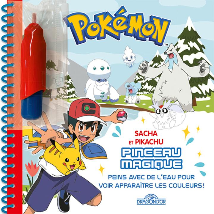 Actual product image Les Livres du Dragon d'Or Pokémon : Sacha et Pikachu : pinceau magique (French, Collectif, 2022)