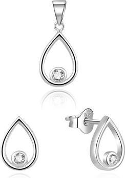 Image du produit Beneto Gentle jewelry set with zircons AGSET252L (pendant, earrings)