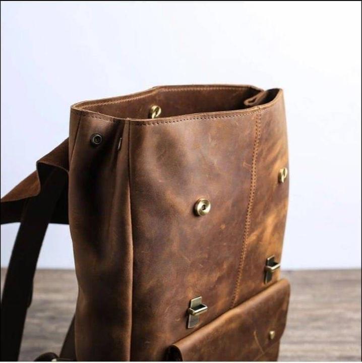 Image du produit Only-Bags.Store Sac à dos en cuir, sac à dos en cuir marron, sac à dos, sac à dos en cuir pour hommes, sac à dos