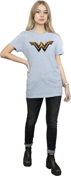 Actual product image Wonder Woman Womens/Ladies Logo Cotton Boyfriend T-Shirt (XXL)