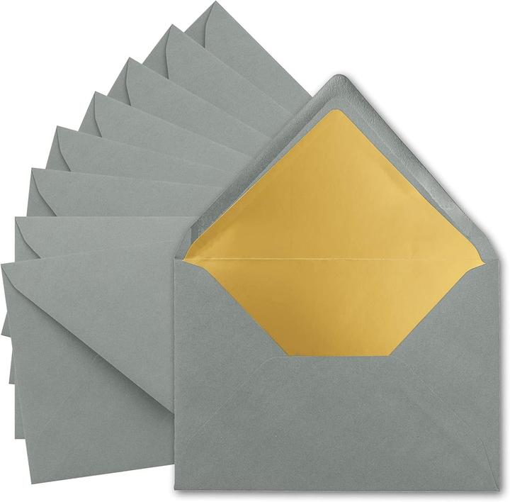 Produktbild Neuser Papier Gold-gefütterte Briefumschläge C5 (50 Stück) (C5, 50 x)