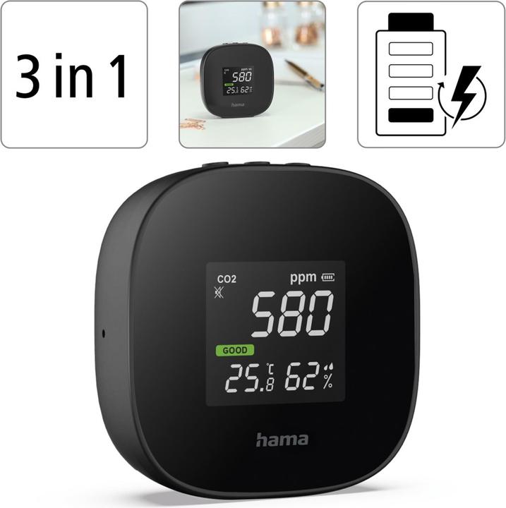 Actual product image Hama Air quality measuring device Safe