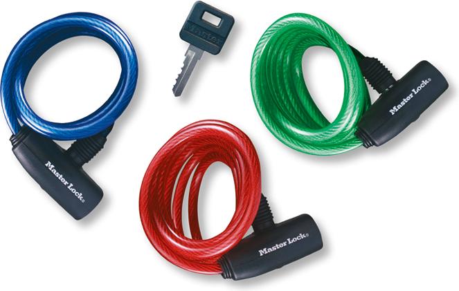 Produktbild Master Lock Spiralkabelschloss-Set 3-teilig (180 cm)