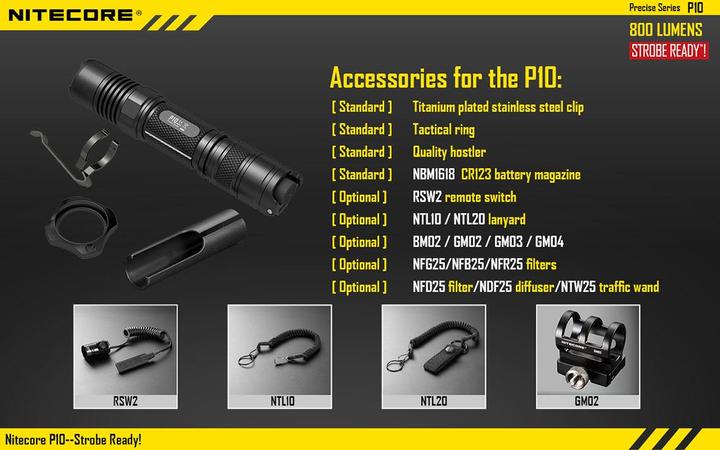 Actual product image Nitecore P10 (13.40 cm, 800 lm)
