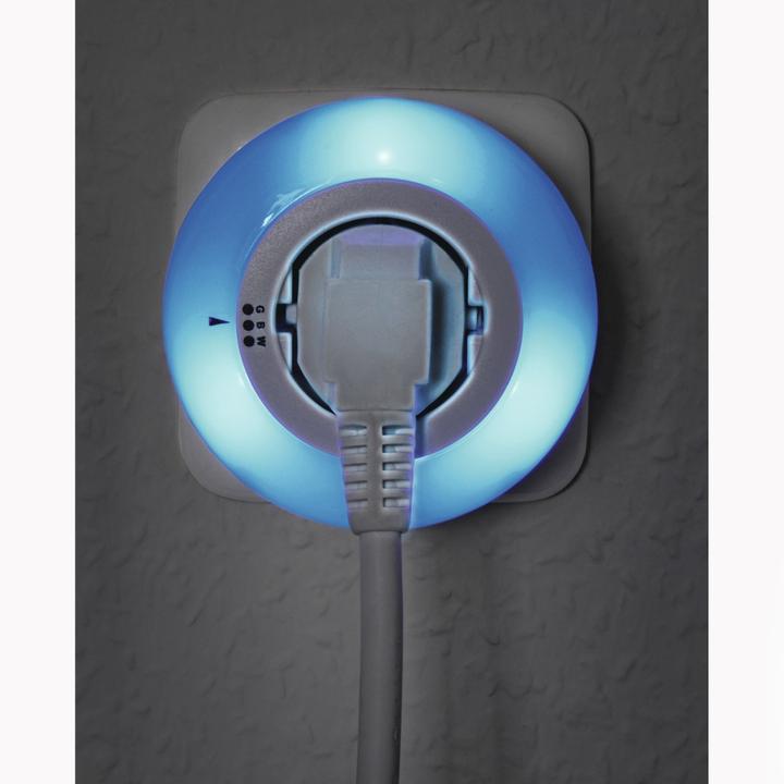 Actual product image Hama LED night light Circle Colour with integrated socket, light sensor, 3 colours