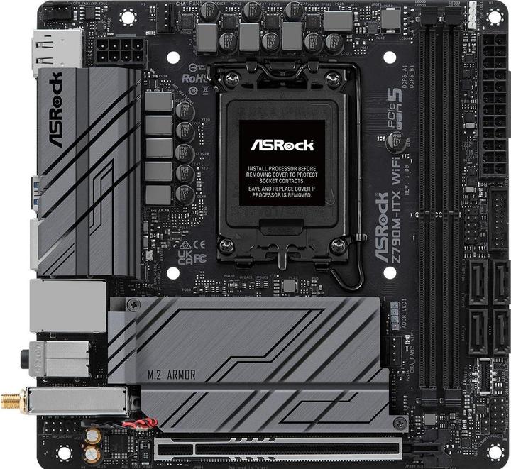 AsRock Z790M-ITX WiFi (LGA 1700, Intel Z790, Mini-ITX)