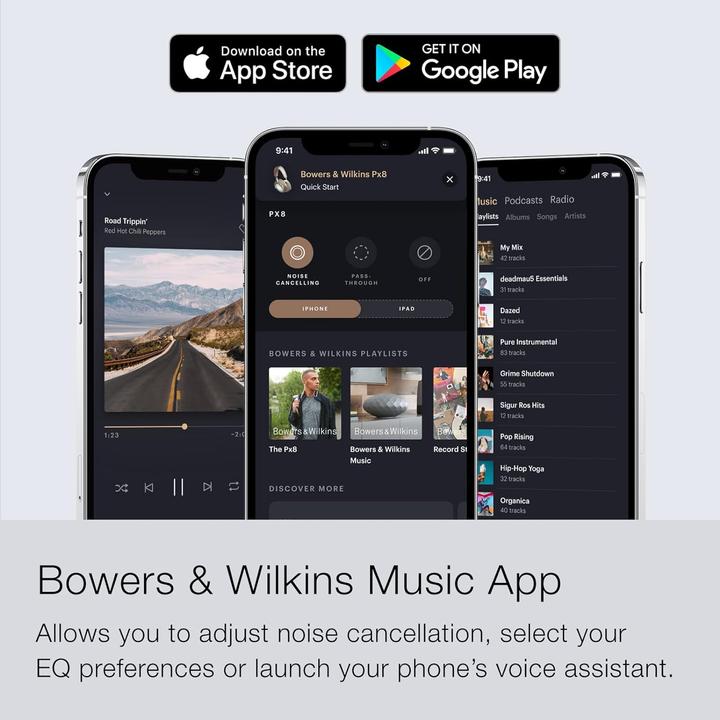 Actual product image Bowers & Wilkins PX8 (ANC, 30 h, Wireless, Cable)