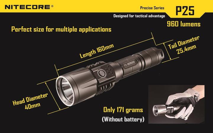 Produktbild Nitecore P25 (16 cm, 960 lm)