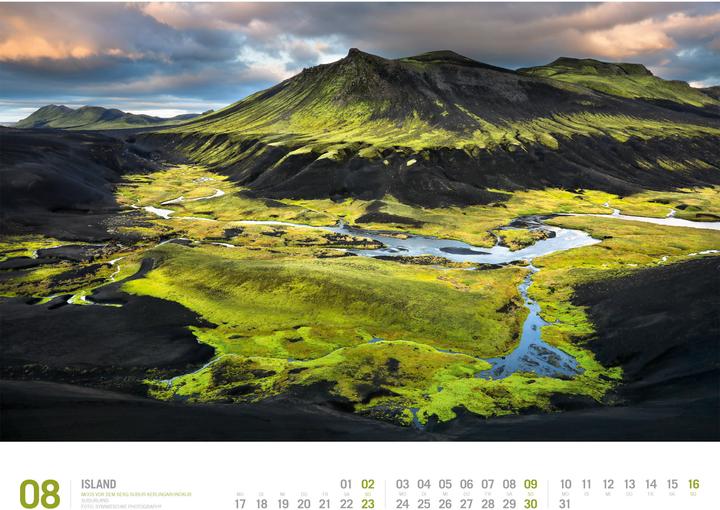 Produktbild Island - Unterwegs zwischen Gletschern und Geysiren Kalender 2026 (54 x 42 cm, Harter Einband, Deutsch)