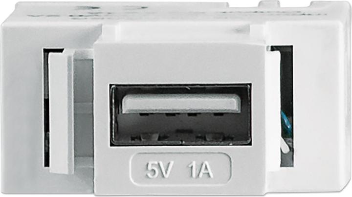 Produktbild Intellinet Modularbuchse mit USB Typ A-Ladeport, USB-Port mit / Ausgangsleistung (USB-A, 4.05 cm)