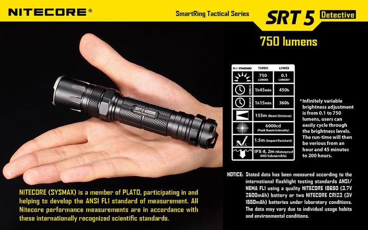 Produktbild Nitecore Srt5 (136 cm, 750 lm)
