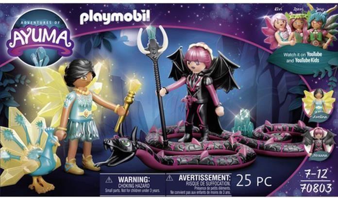 Actual product image Playmobil Crystal Fairy and Bat Fairy with soul animals (70803, Playmobil Ayuma)