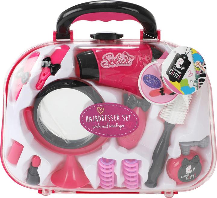 Actual product image Toi-Toys Glamour Shine hairdressing set with working hairdryer