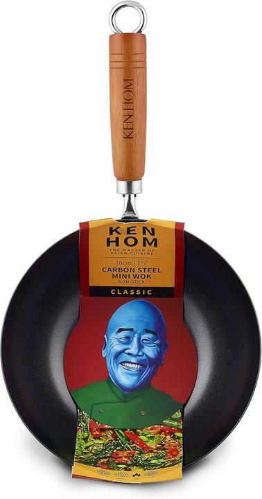 Produktbild Ken Hom Classic Antihaft Karbonstahl Mini Wok 20 cm (20 cm, Wok Pfanne, Carbonstahl)
