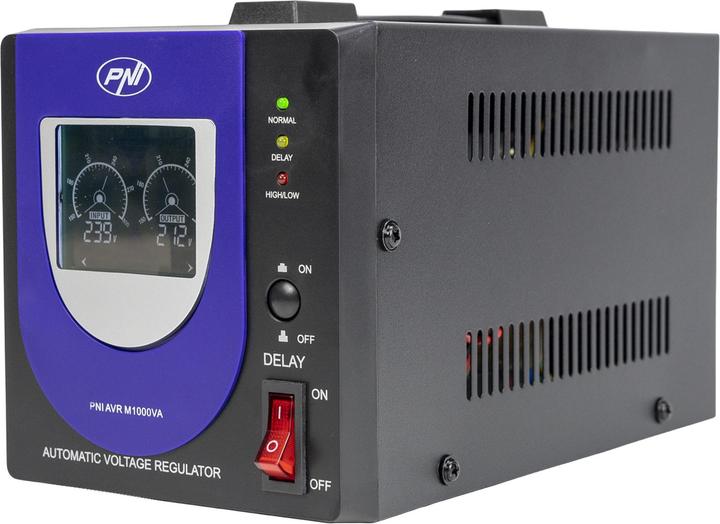 Actual product image PNI Voltage stabiliser with relay AVR M1000VA, 2.7A, 600W, 1000VA (1000 VA, 600 W, Online double converter UPS)